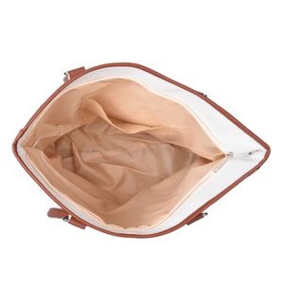 NWOT Navy Realistic Owl Print Pattern Tote Bag with Handle Drop - Picture 6 of 7